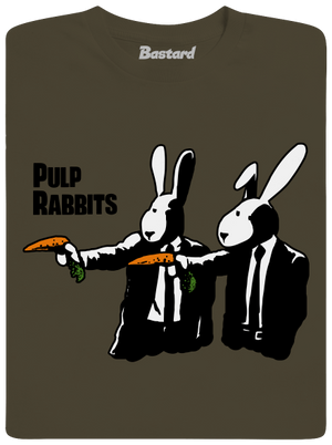 Pulp Rabbits férfi hosszú ujjú póló Urban Khaki