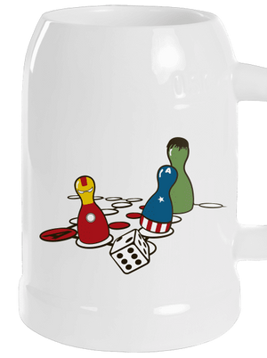 Szuperhős ne haragudj söröskorsó White