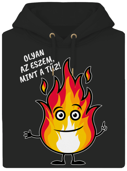Olyan az eszem, mint a tűz! unisex prémium pulóver Dark Black