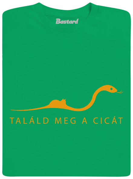 Találd meg a cicát gyerek póló Kelly Green