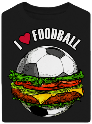 Foodball unisex túlméretezett póló Black