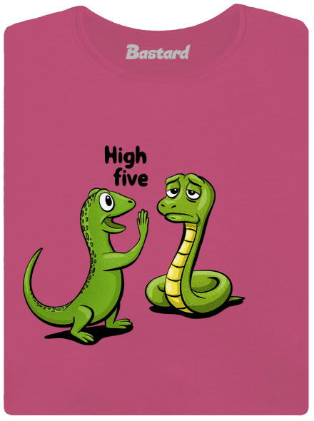 High Five prémium női póló Magenta