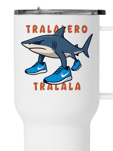 Tralalero Tralala – Italian Brainrot termosz bögre White