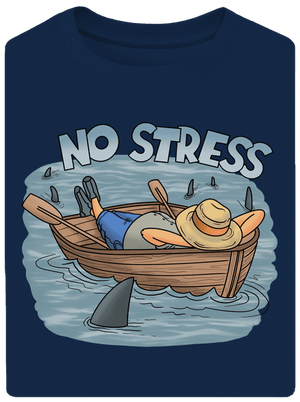 No stress unisex túlméretezett póló Midnight Blue