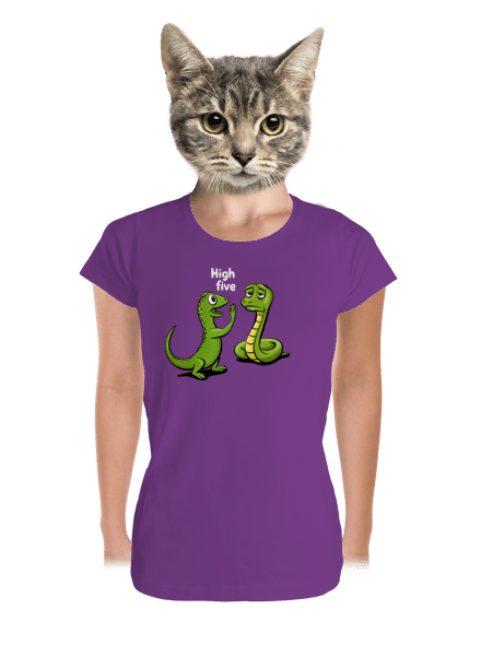 High Five prémium női póló Purple