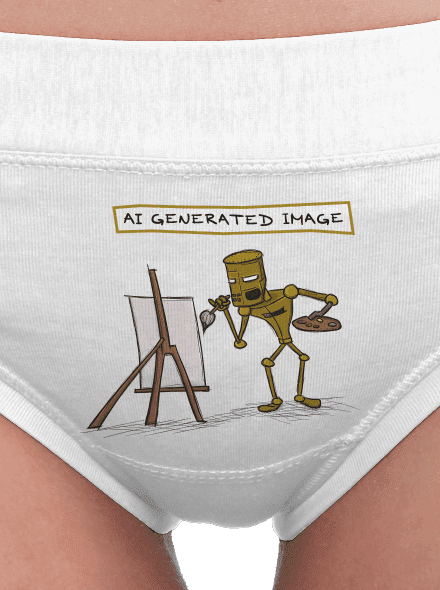 AI generated image női bugyik White