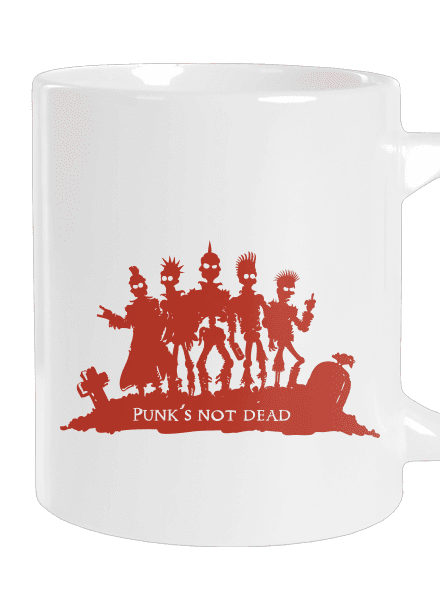 Punks not dead! nagy bögre White