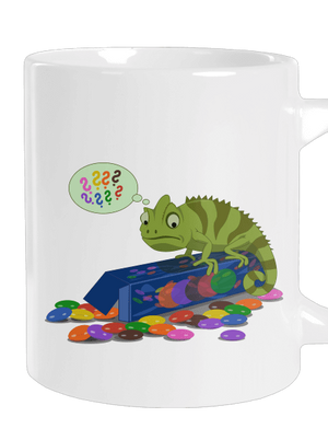 Zavart kaméleon nagy bögre White