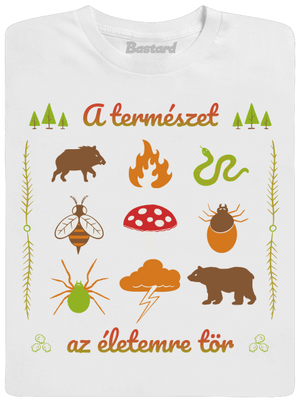 A természet az életemre tör gyerek póló White