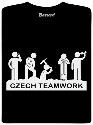 Czech Teamwork férfi póló Black