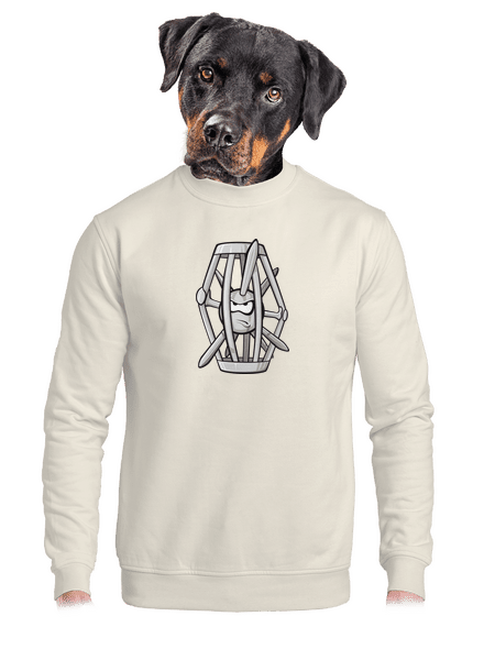 Sün a ketrecben unisex crewneck Off White