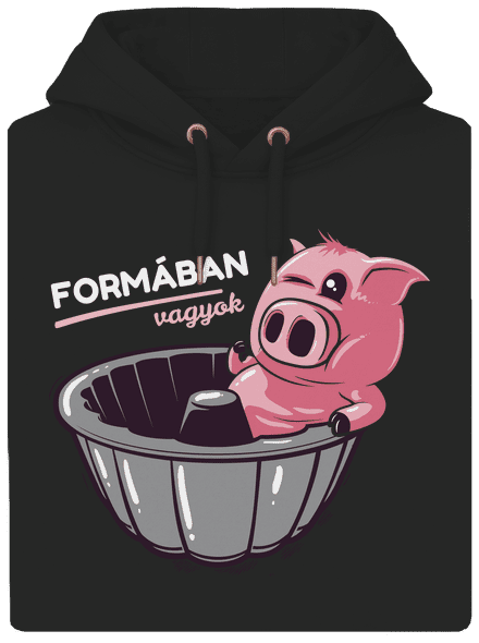 Formában unisex prémium pulóver Dark Black