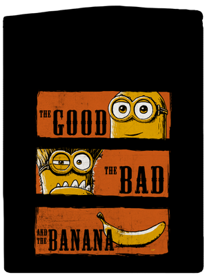 A Jó, a Rossz és a Banán cipzáras férfi pulóver Black