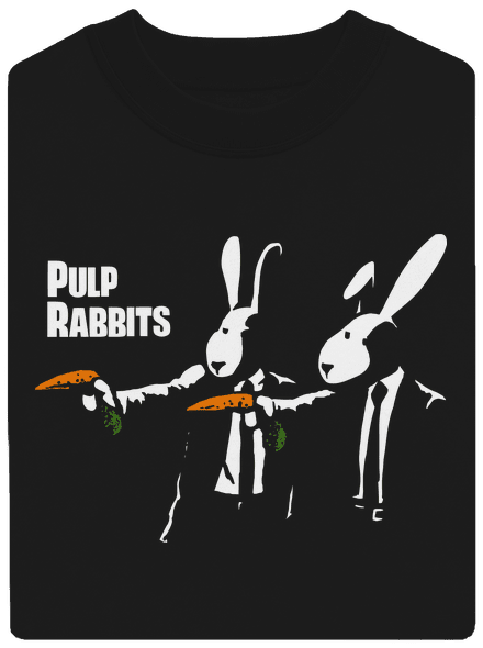 Pulp Rabbits unisex crewneck Black