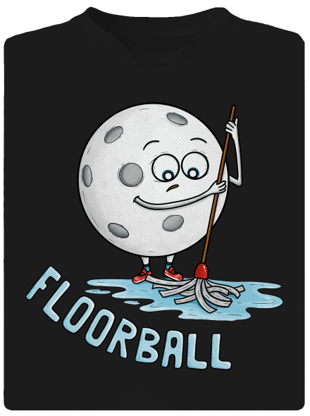 Floorball gyerek sport póló Black