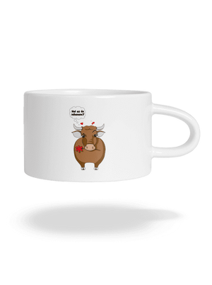 Tehén és bika macaron bögre White