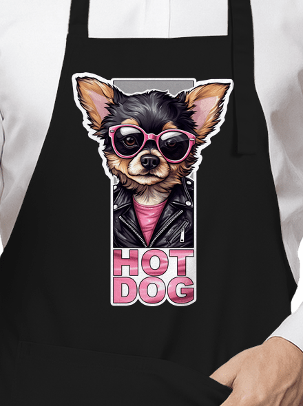 Very hot dog kötény Black