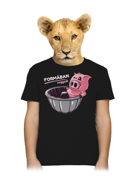 Formában gyerek póló Black