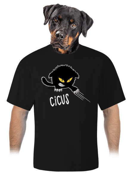 Cicus unisex túlméretezett póló Black