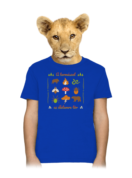 A természet az életemre tör gyerek póló Royal Blue