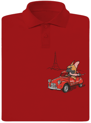 Francia buldog férfi pólóingek Red Mal