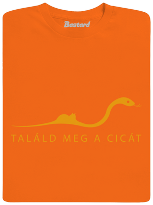 Találd meg a cicát férfi póló Orange