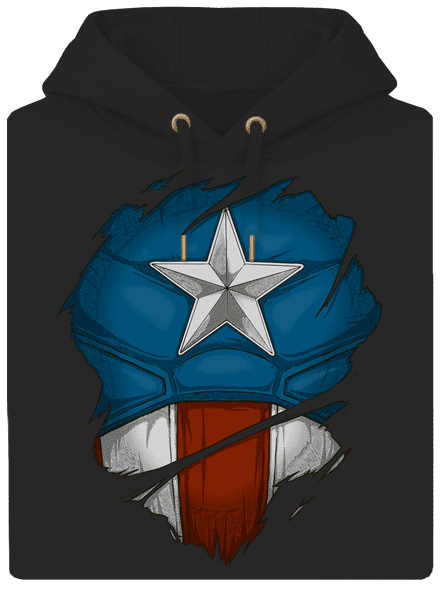 Captain inside unisex prémium pulóver Dark Black