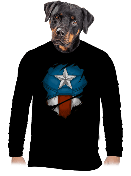 Captain inside férfi hosszú ujjú póló Black