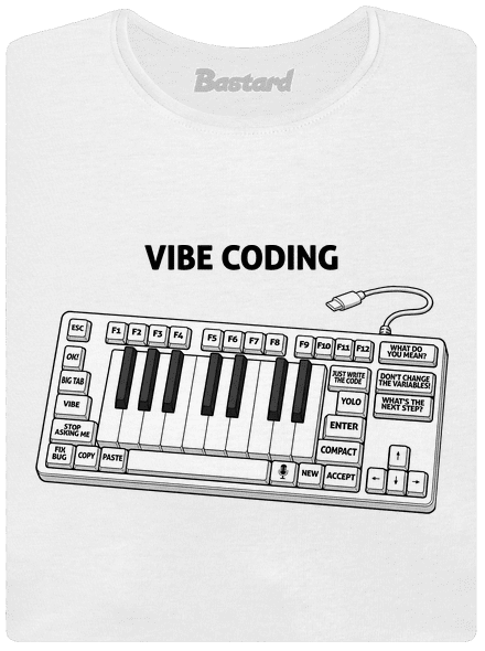 Vibe coding prémium női póló White