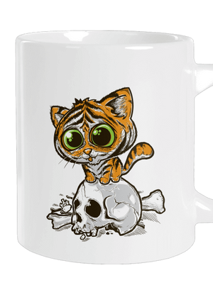 Tigriskölyök nagy bögre White
