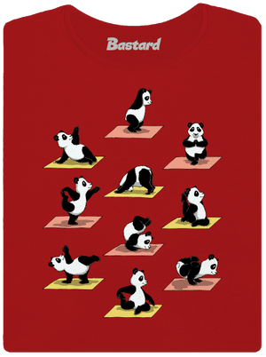 Panda jóga női póló Red Mal