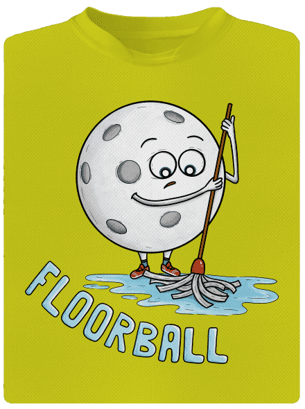 Floorball gyerek sport póló Neon Yellow