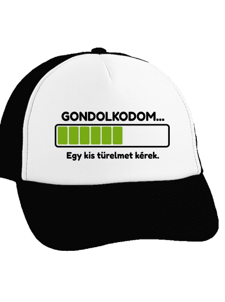 Gondolkodom teherautós sapka Black cap