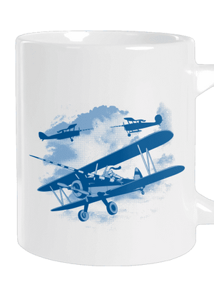 Égi lovagok nagy bögre White