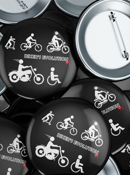Bikers evolution kitűző
