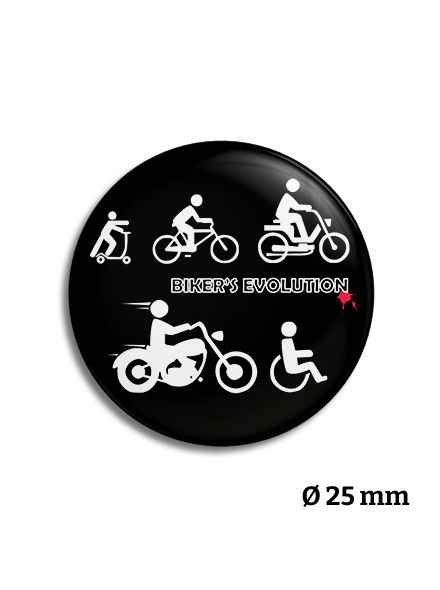 Bikers evolution kitűző