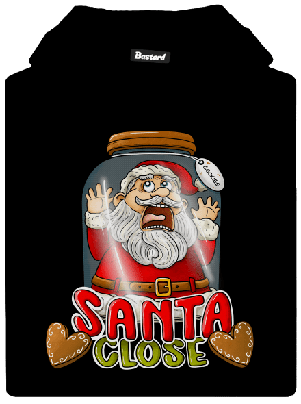 Santa Close gyerek kenguruzsebes pulóver Black