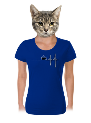 Coffee help női póló Royal Blue Mal