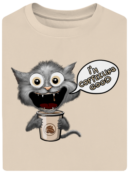 I’m coffeeling good unisex túlméretezett póló Almond