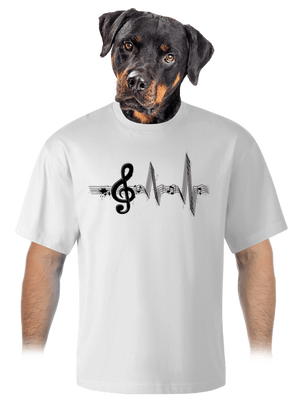 A zene az életem unisex túlméretezett póló White