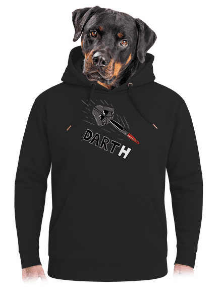 Dart(h) unisex prémium pulóver Dark Black