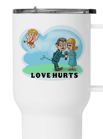 Love hurts termosz bögre White