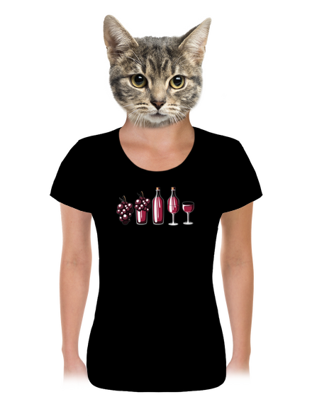 A vörösbor evolúciója női póló Black