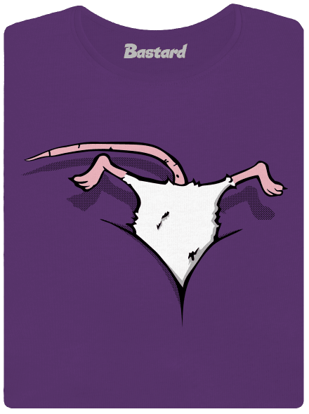 Egér a dekoltázsban prémium női póló Purple