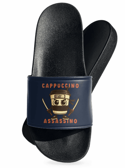 Cappuccino Assasino – Italian Brainrot papucs Navy
