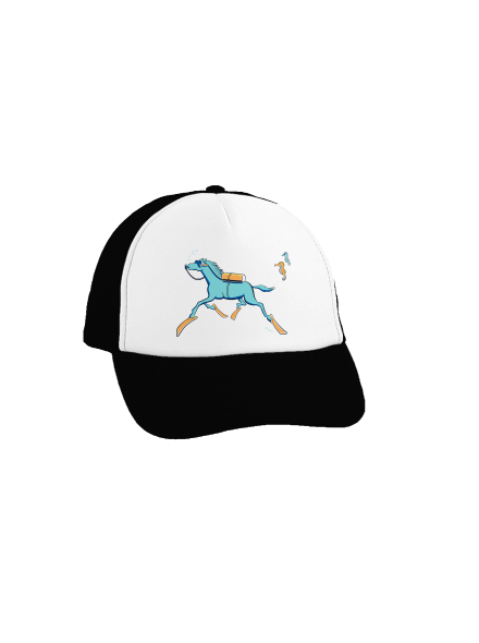 Csikóhal teherautós sapka Black cap