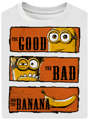 A Jó, a Rossz és a Banán unisex túlméretezett póló White