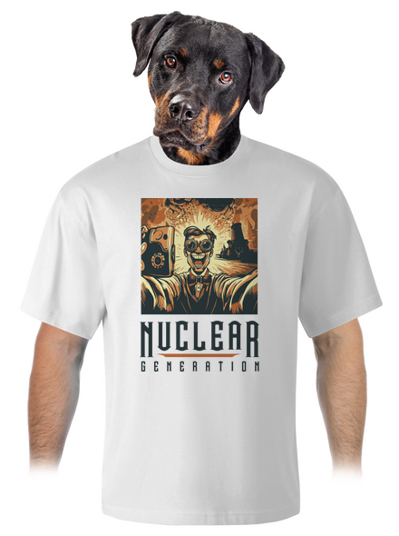 Nuclear generation unisex túlméretezett póló White