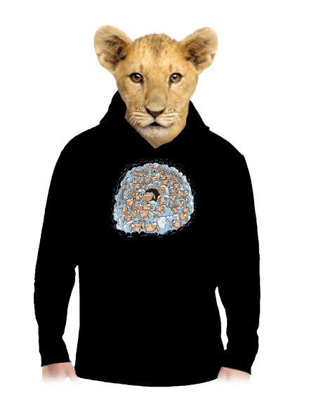 Nem megyek a tömeggel gyerek kenguruzsebes pulóver Black