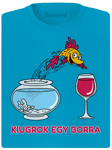 Kiugrok egy borra női sportpóló Blue Atol